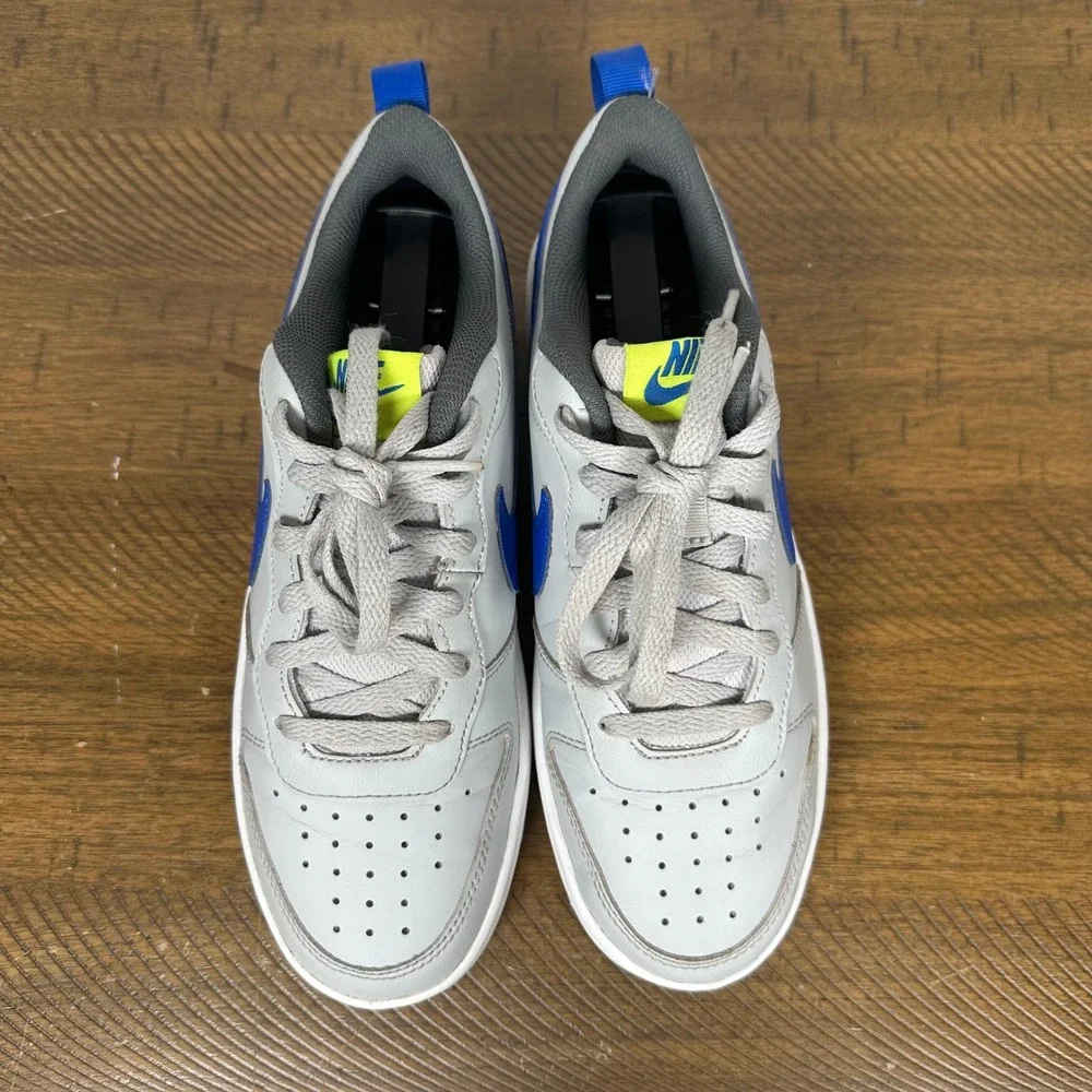 Nike Court Borough Low 2 Youth 6Y GS Grey Blue Sneakers Casual Basketball Shoes